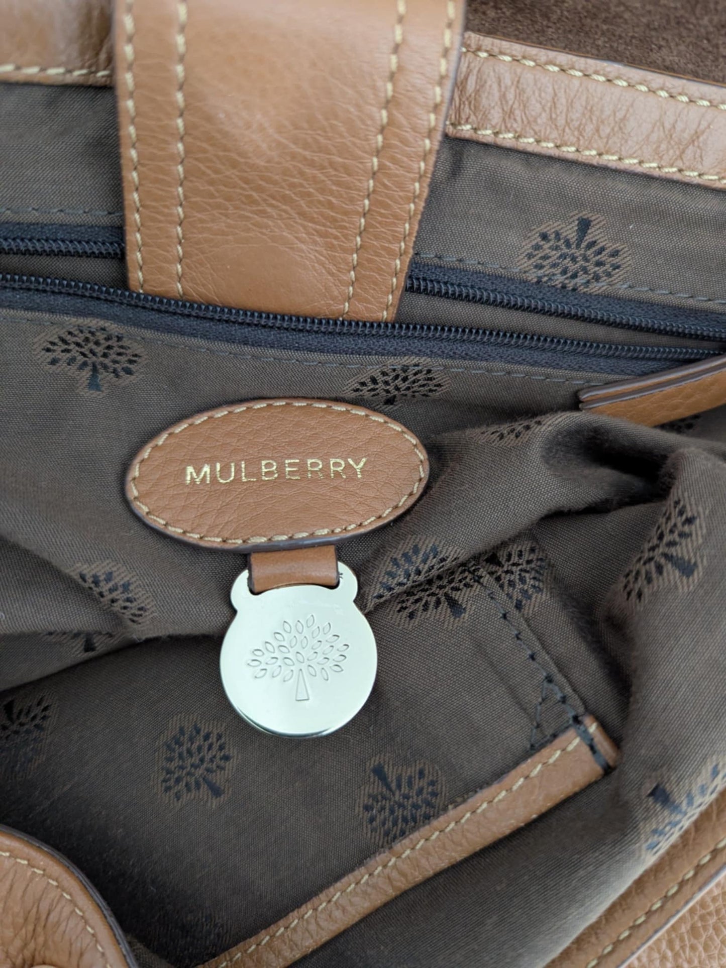 Mulberry Medium Daria Satchel in Oak