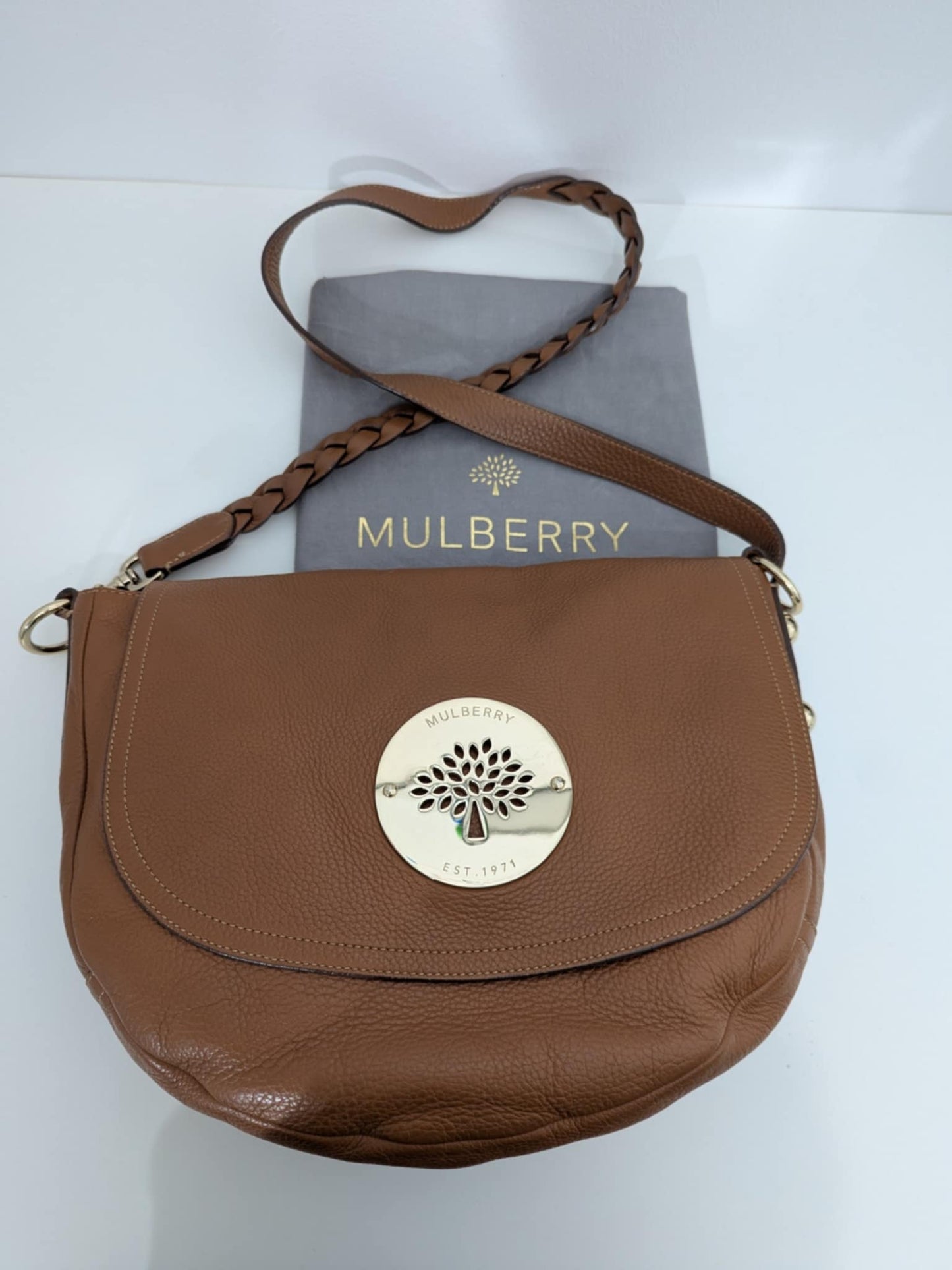 Mulberry Medium Daria Satchel in Oak