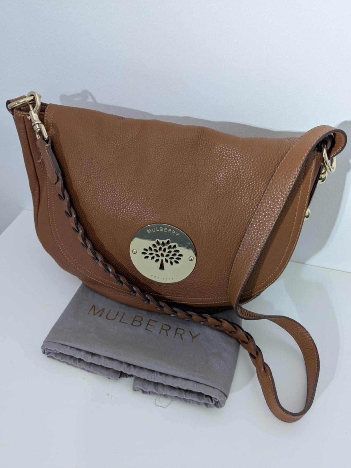 Mulberry Medium Daria Satchel in Oak