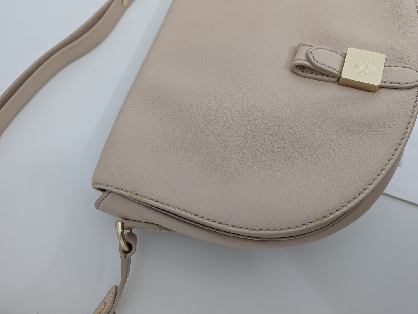 Mulberry Tessie Satchel in Buttercream, Leather,  shoulder/ crossbody bag