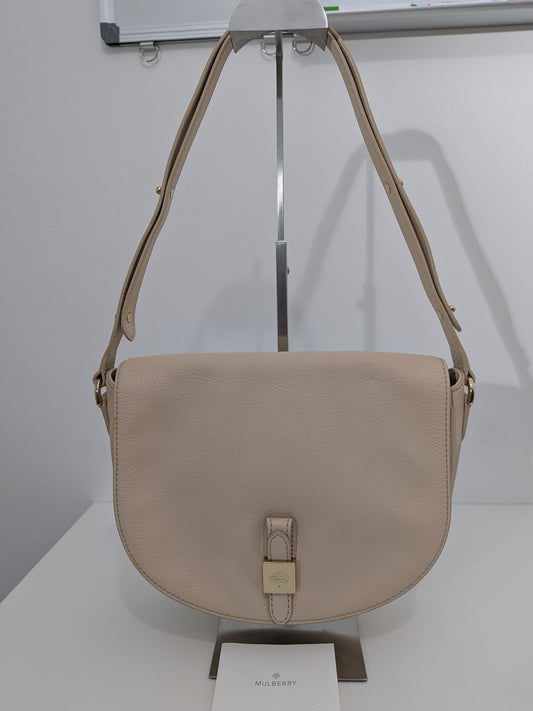 Mulberry Tessie Satchel in Buttercream, Leather,  shoulder/ crossbody bag