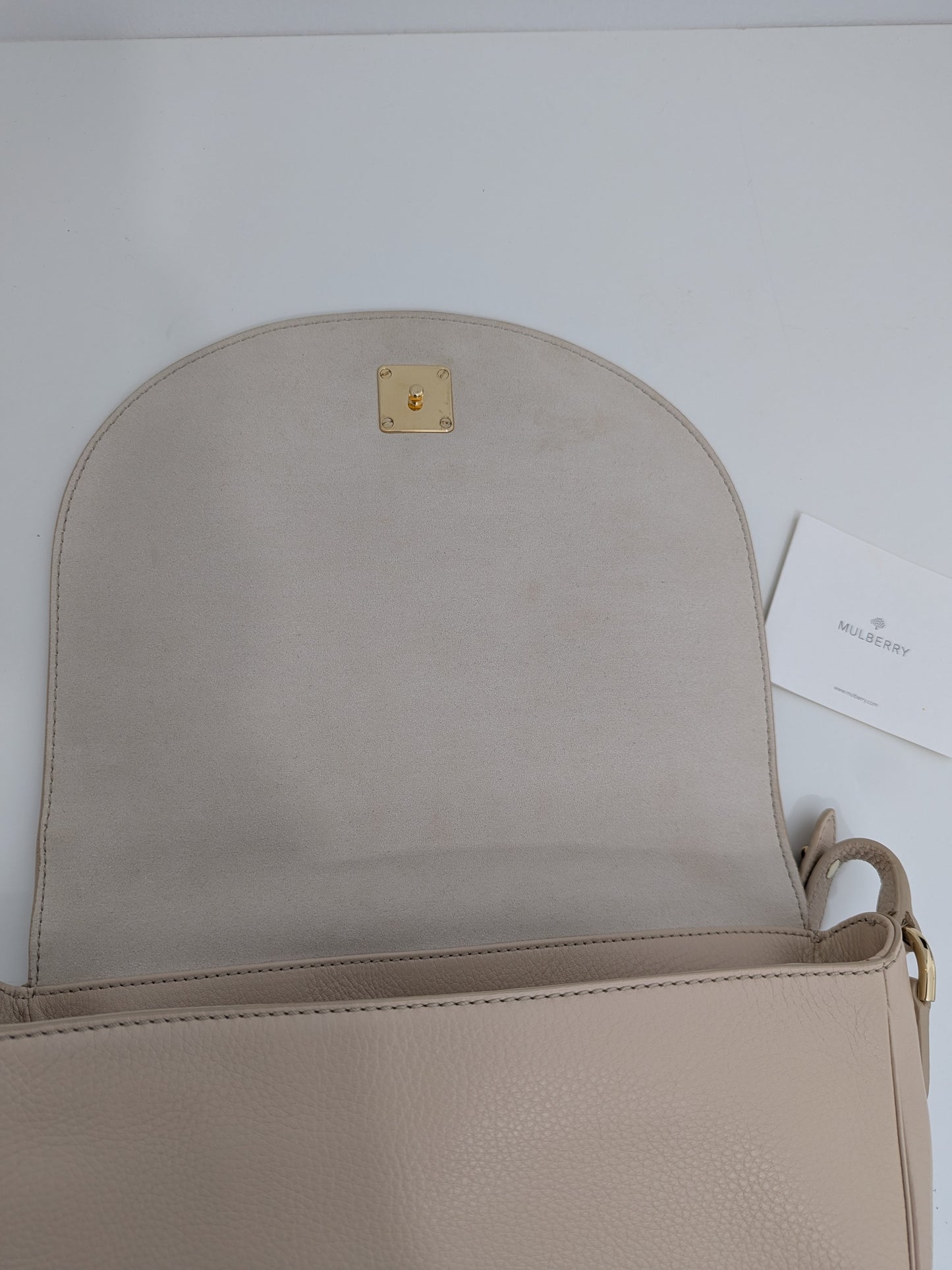 Mulberry Tessie Satchel in Buttercream, Leather,  shoulder/ crossbody bag