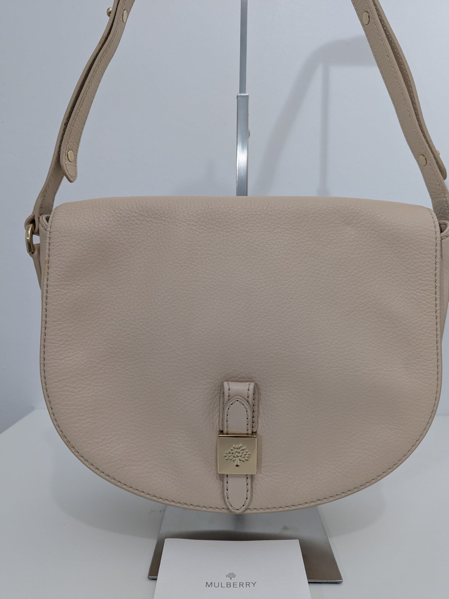 Mulberry Tessie Satchel in Buttercream, Leather,  shoulder/ crossbody bag