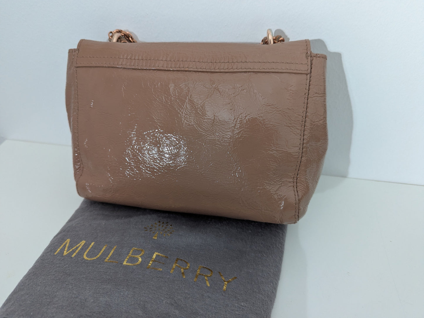 Mulberry Regular Lily, Glossy Patent Pink, Shoulder/ Crossbody bag (RRP £795)