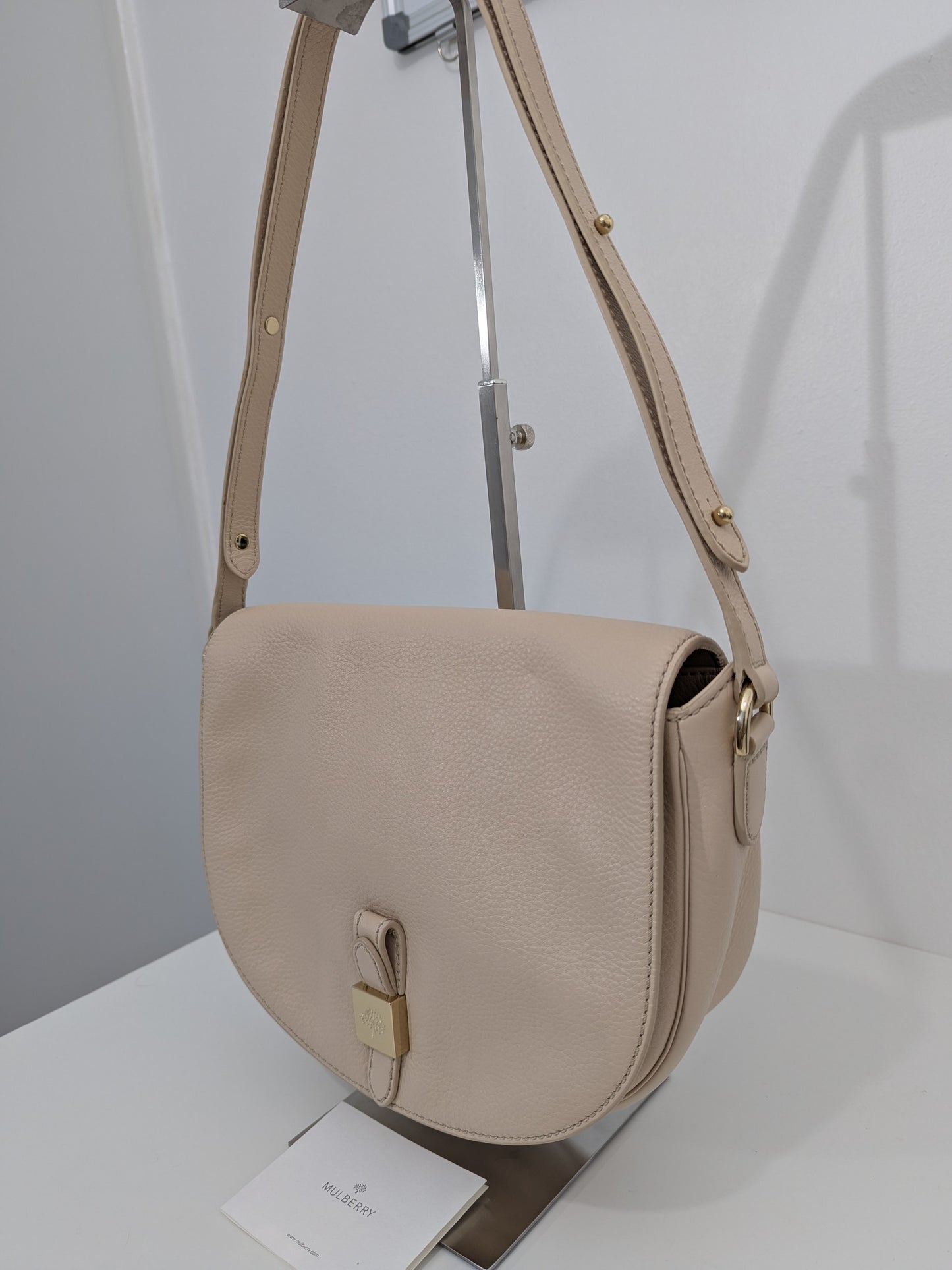 Mulberry Tessie Satchel in Buttercream, Leather,  shoulder/ crossbody bag