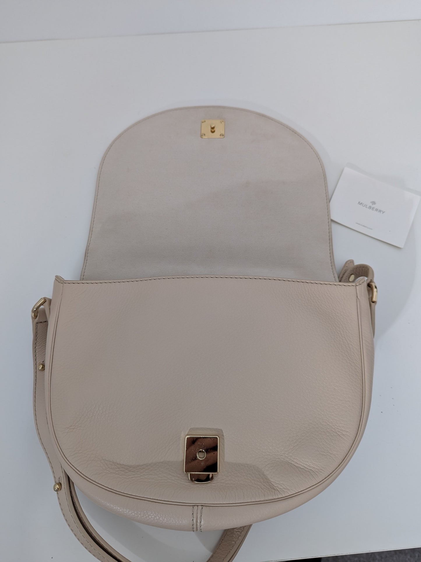 Mulberry Tessie Satchel in Buttercream, Leather,  shoulder/ crossbody bag