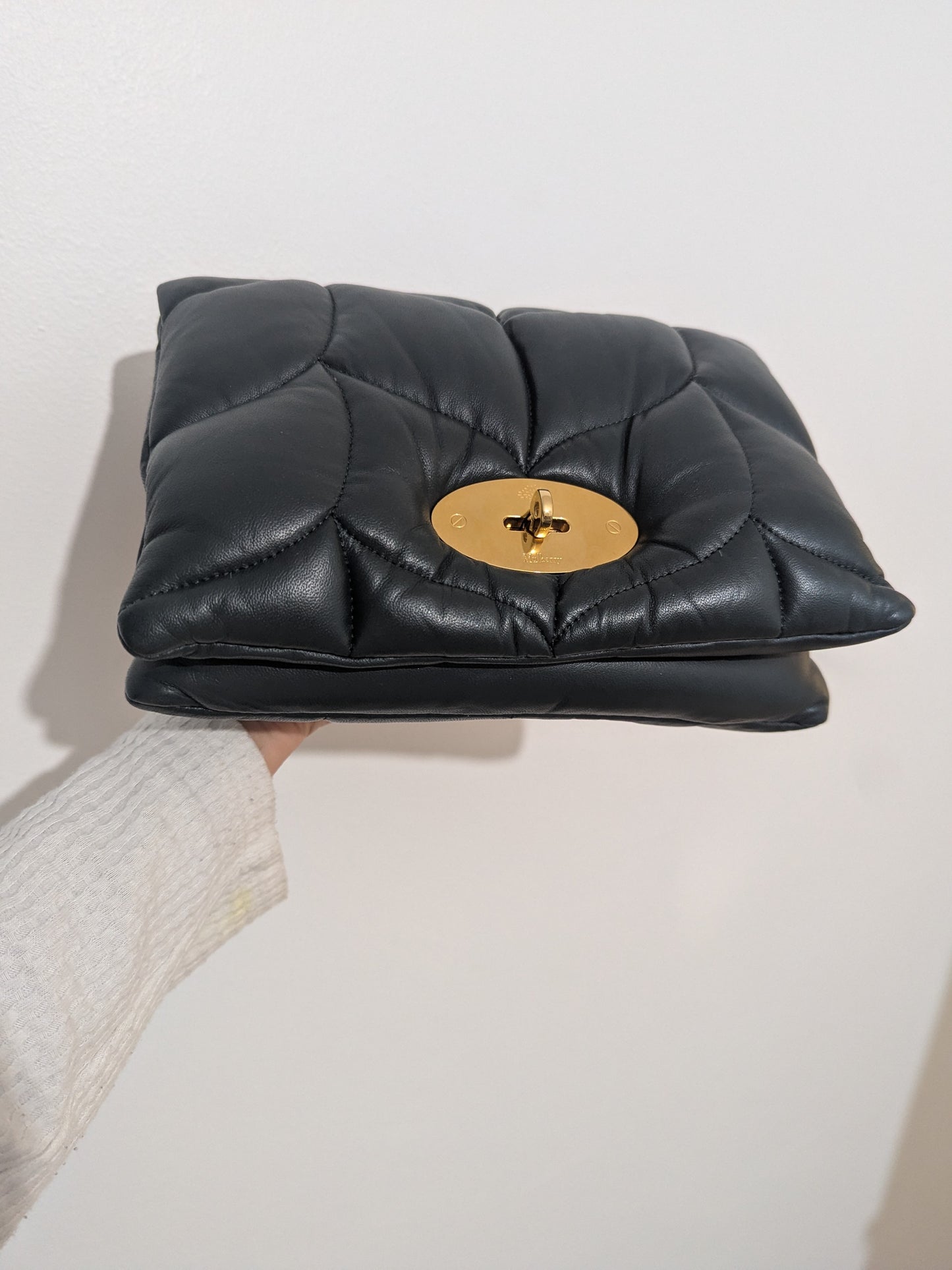 Mulberry Little Softie Pillow in Dark Green Quilted Nappa shoulder bag (RRP £1150)